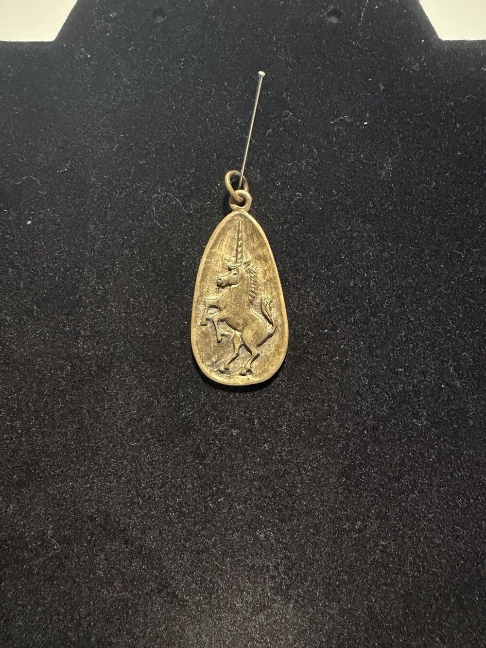 Vintage Jeep Collins Brass Unicorn Pendant Stamped Rare Retired